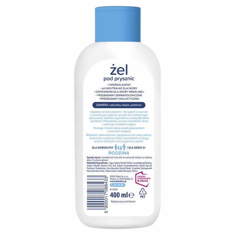 BAMBINO Rodzina Żel pod prysznic Gruszka 400 ml