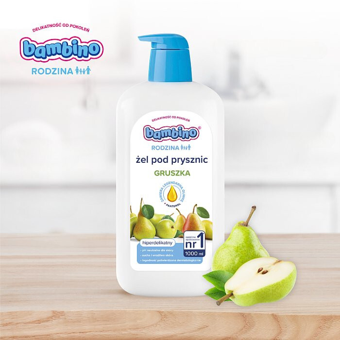 Bambino Rodzina Żel pod prysznic o zapachu gruszki, 1000 ml