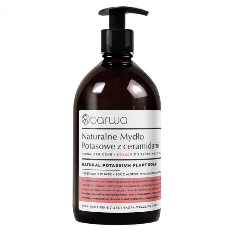 Barwa Naturalne Mydło Potasowe z ceramidami kojące, 480 ml