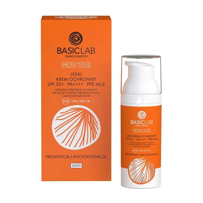 BasicLab lekki krem ochronny, prewencyjny i antyoksydacyjny, 30 ml