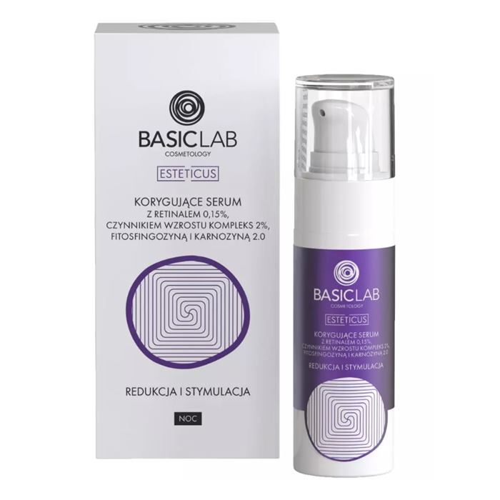 BasicLab serum korygujące z retinalem 0,15% do twarzy, 30 ml