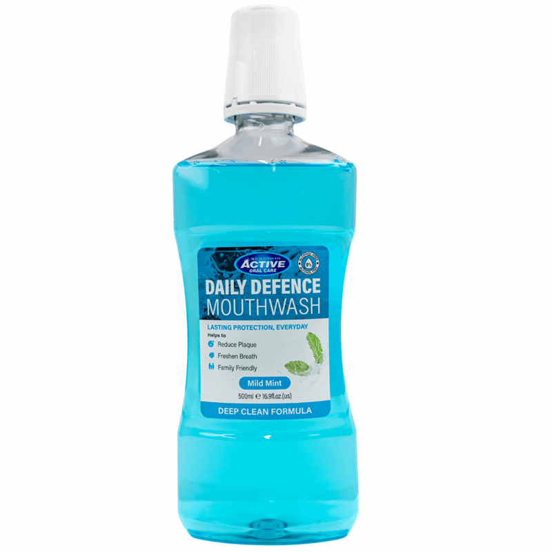 Beauty Formulas Daily Defence Delikatna Mięta Płyn do płukania jamy ustnej, 500 ml