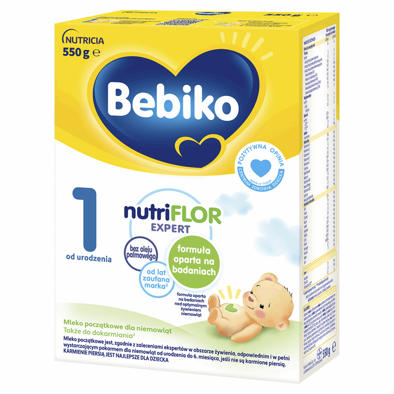 Bebiko 1 NutriFlor Expert mleko początkowe dla niemowląt od urodzenia, 550 g