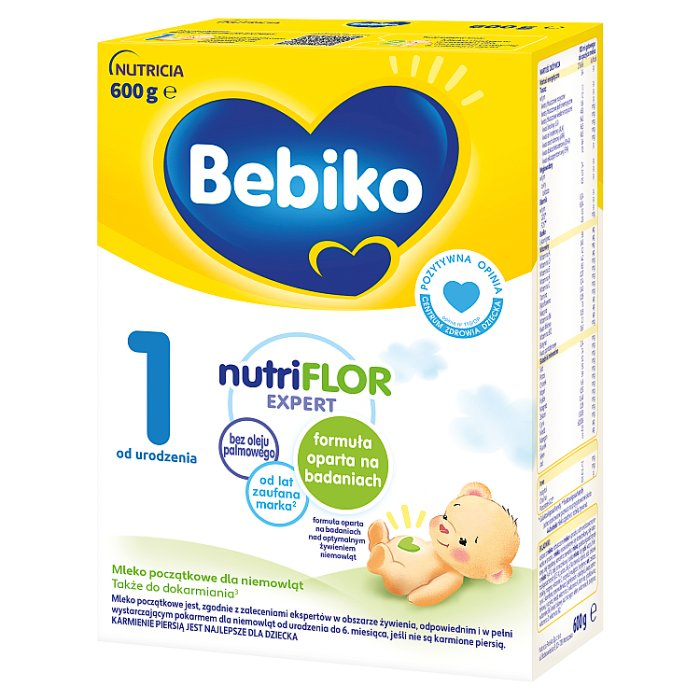 Bebiko 1 NutriFlor Expert Mleko początkowe dla niemowląt od urodzenia 600 g