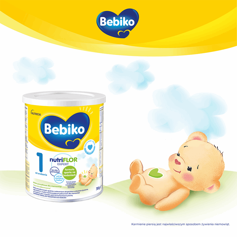 Bebiko 1 NutriFlor Expert Mleko początkowe dla niemowląt od urodzenia 700 g