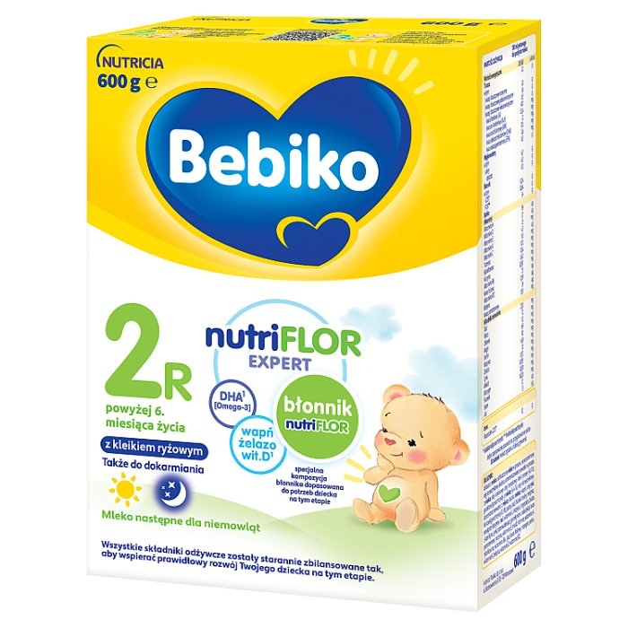 Bebiko 2R NUTRIflor Expert Mleko następne z kleikiem ryżowym dla niemowląt powyżej 6. miesiąca życia 600 g