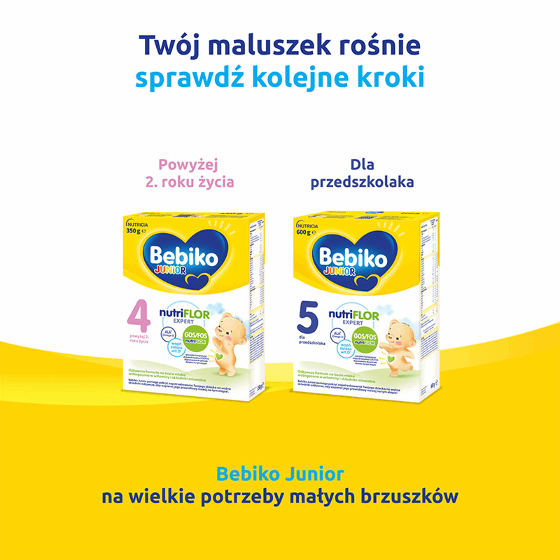 Bebiko Junior 3 NUTRIflor Expert Odżywcza formuła na bazie mleka dla dzieci powyżej 1. roku życia 350 g