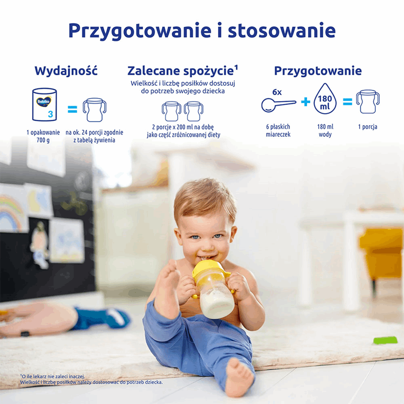 Bebiko Junior 3 NUTRIflor Expert Odżywcza formuła na bazie mleka dla dzieci powyżej 1. roku życia 700 g