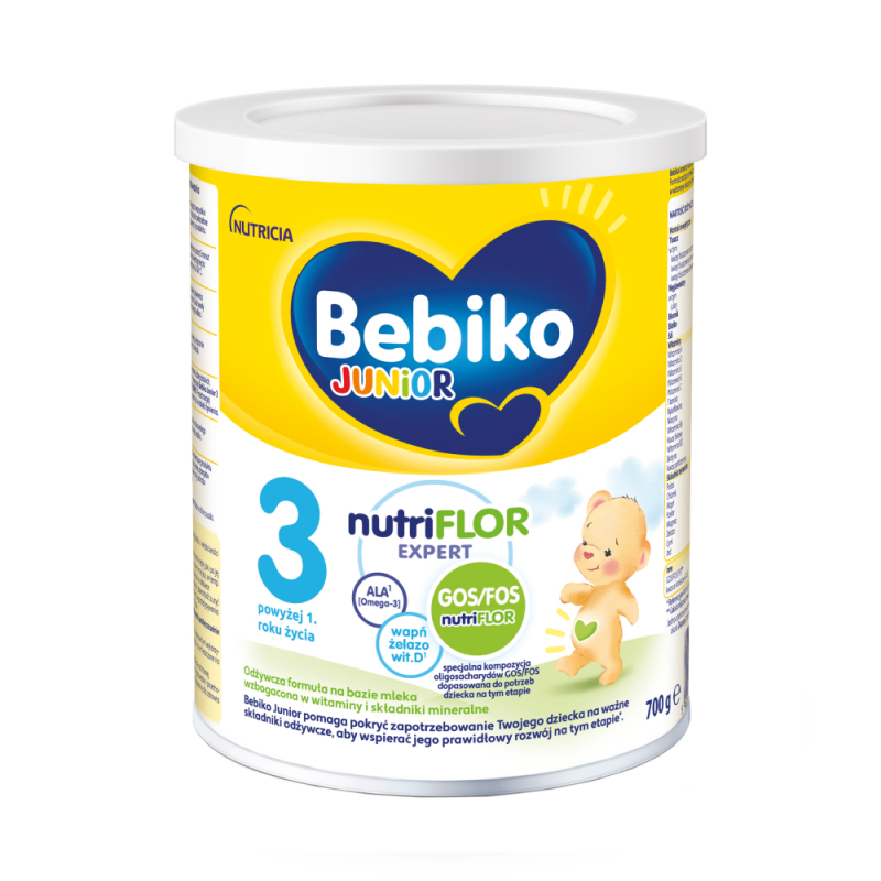 Bebiko Junior 3 NUTRIflor Expert Odżywcza formuła na bazie mleka dla dzieci powyżej 1. roku życia 700 g