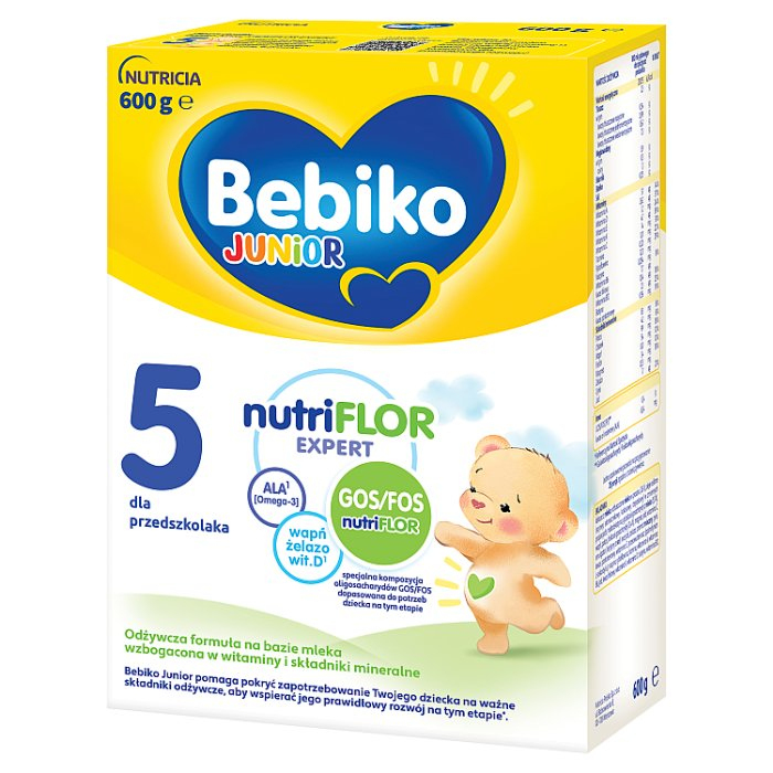 Bebiko Junior 5 NUTRIflor Expert Odżywcza formuła na bazie mleka dla przedszkolaka 600 g