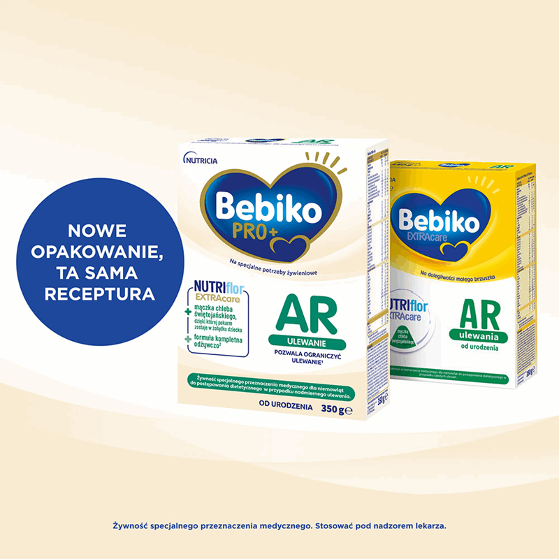 Bebiko PRO+ AR żywność specjalnego przeznaczenia dla niemowląt od urodzenia, 350 g