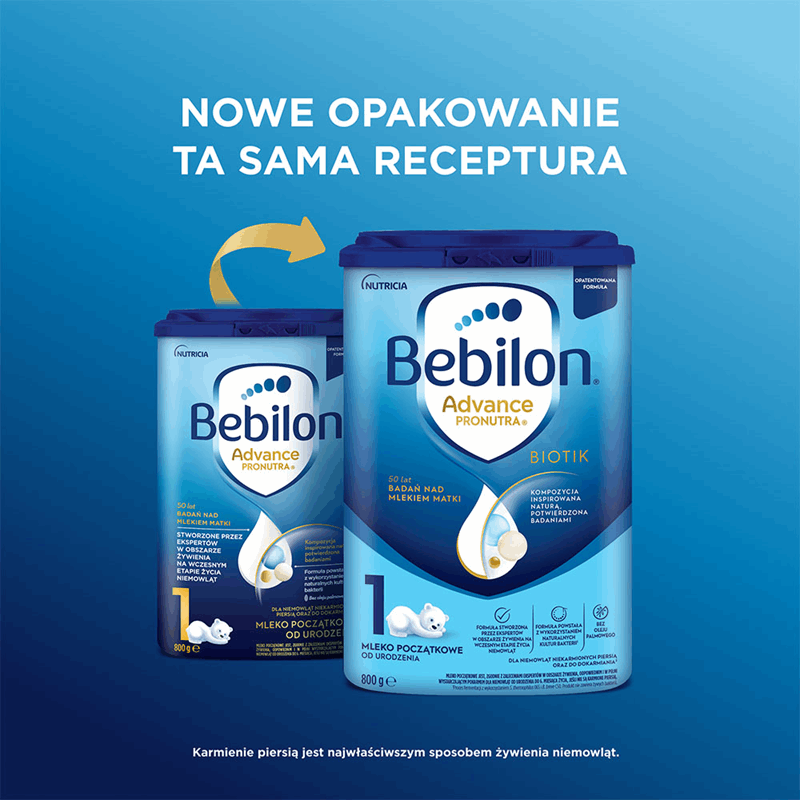 Bebilon 1 Advance Pronutra Biotik mleko początkowe od urodzenia, 800 g