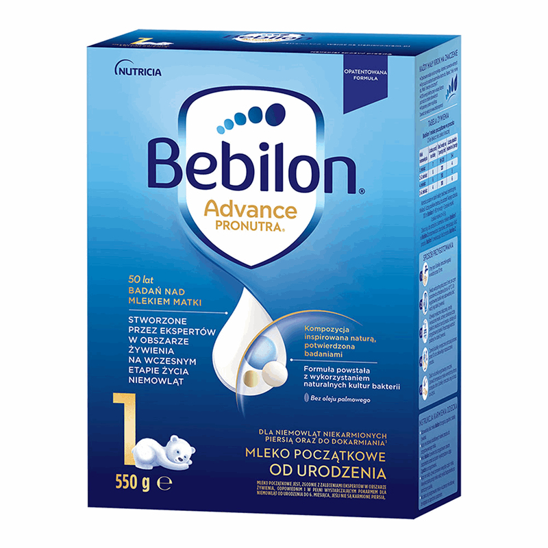 Bebilon 1 Pronutra Advance Mleko początkowe od urodzenia, 550 g