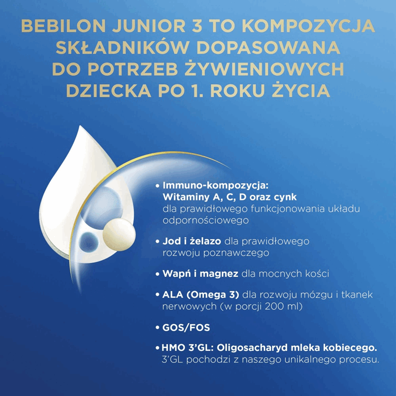 Bebilon 3 Advance Pronutra Junior Odżywcza formuła na bazie mleka po 1. roku życia 1000 g