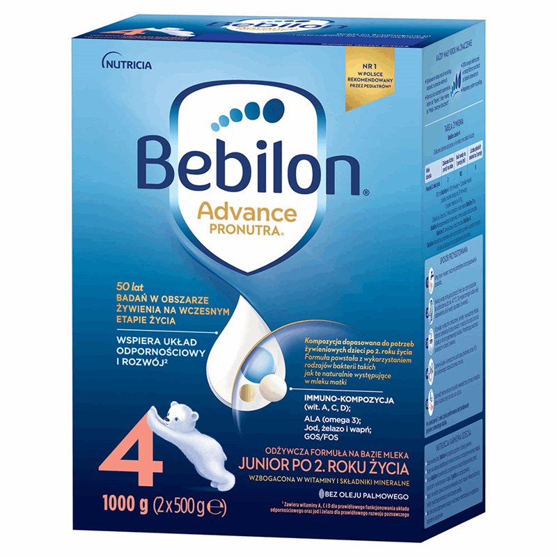 Bebilon 4 Advance Pronutra Junior formuła na bazie mleka po 2. roku życia, 1000 g