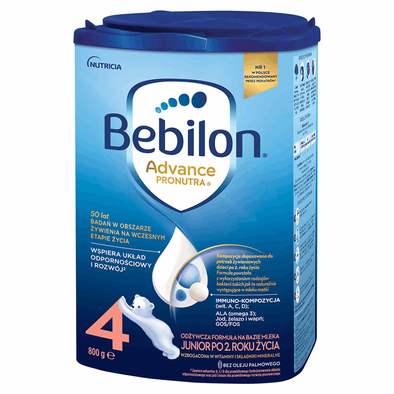 Bebilon 4 Advance Pronutra Junior formuła na bazie mleka po 2. roku życia, 800 g