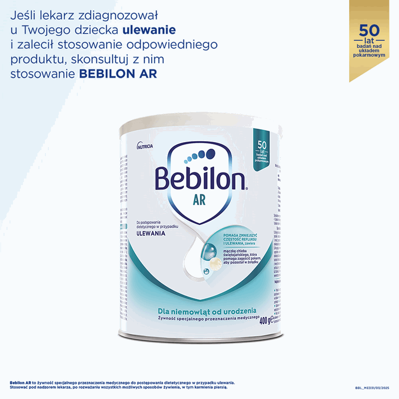 Bebilon AR mleko przeciw ulewaniom, 400 g