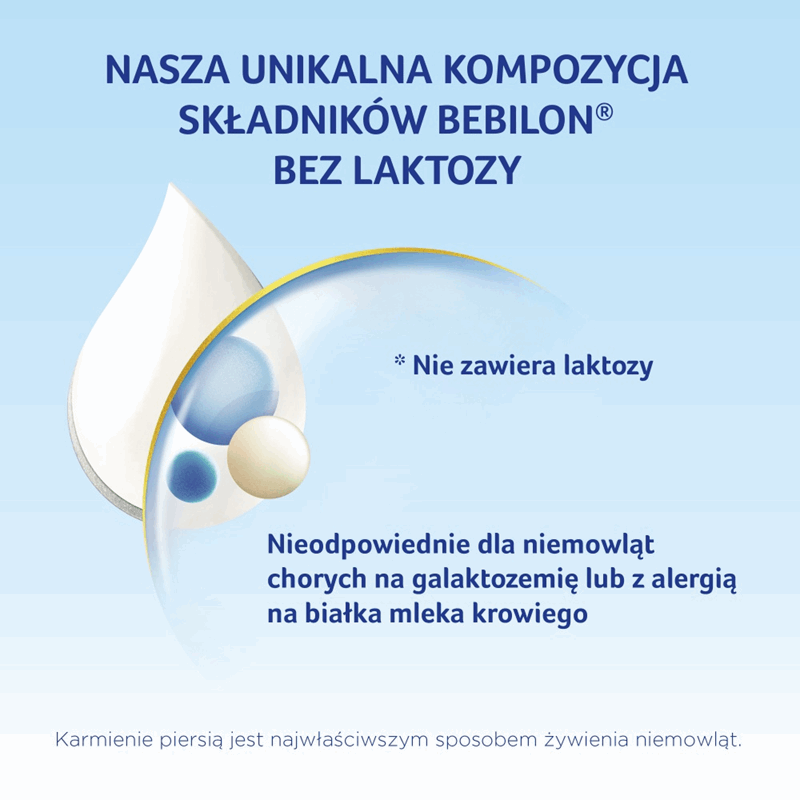Bebilon Bez Laktozy mleko początkowe od urodzenia proszek, 400 g