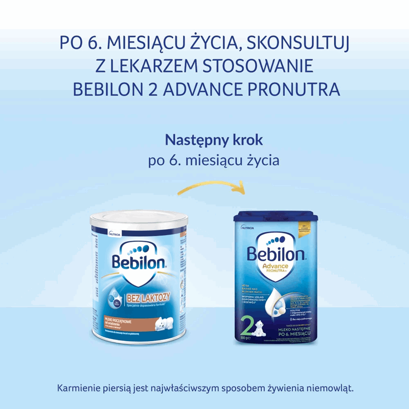 Bebilon Bez Laktozy mleko początkowe od urodzenia proszek, 400 g