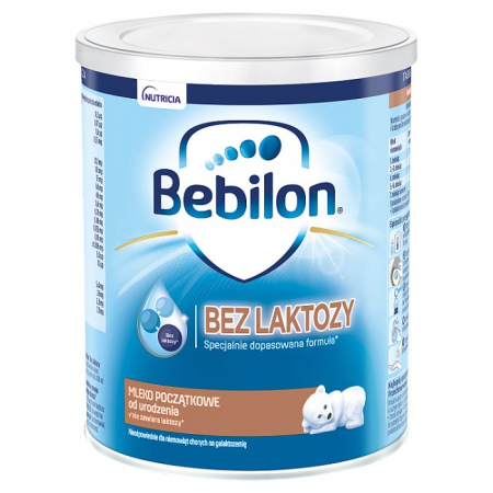 Bebilon Bez Laktozy mleko początkowe od urodzenia proszek, 400 g