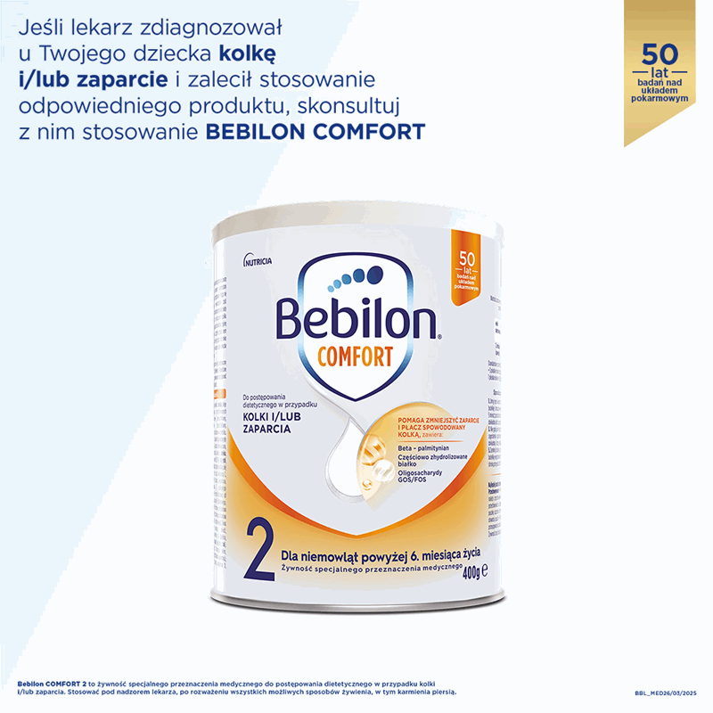 Bebilon Comfort 2 mleko następne od 6. miesiąca, 400 g