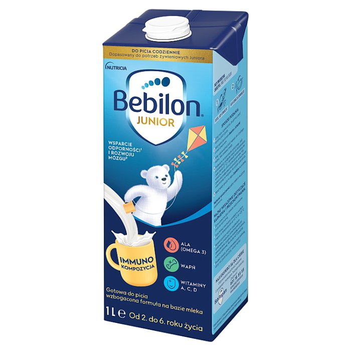 Bebilon Junior gotowa do picia wzbogacona formuła na bazie mleka od 2. do 6. roku życia, 1 l