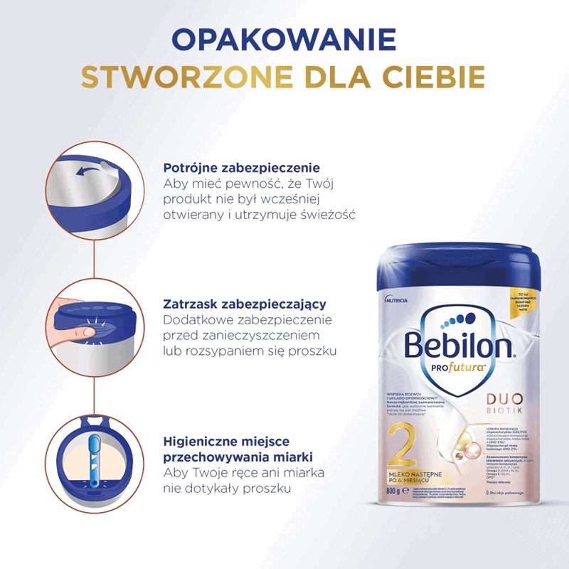 Bebilon Profutura Duo Biotik 2 formuła na bazie mleka po 6. miesiącu, 800 g