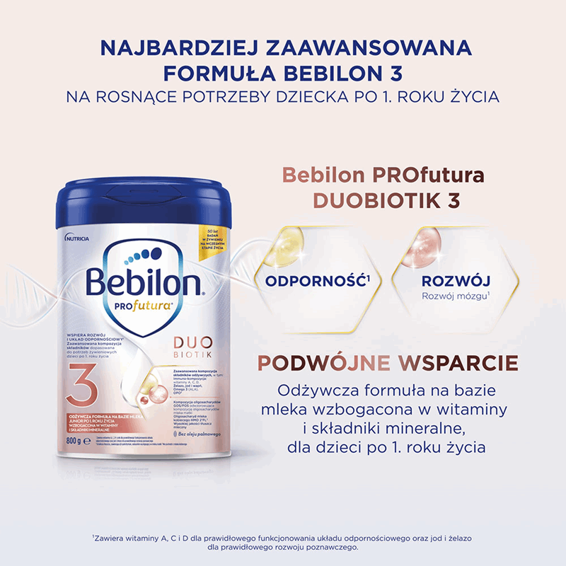 Bebilon Profutura Duo Biotik 3 formuła na bazie mleka po 1. roku, 800 g