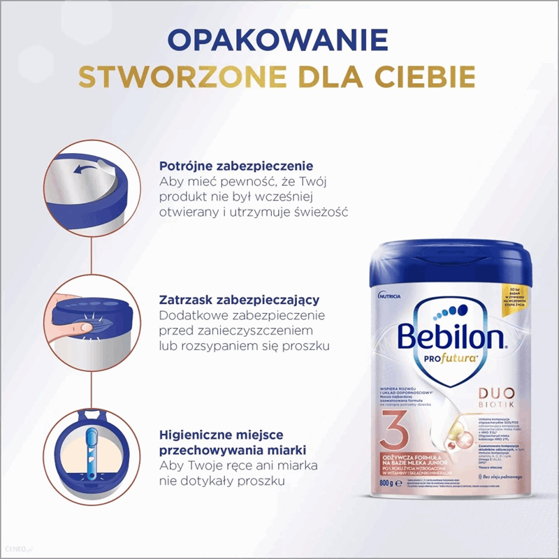 Bebilon Profutura Duo Biotik 3 formuła na bazie mleka po 1. roku, 800 g
