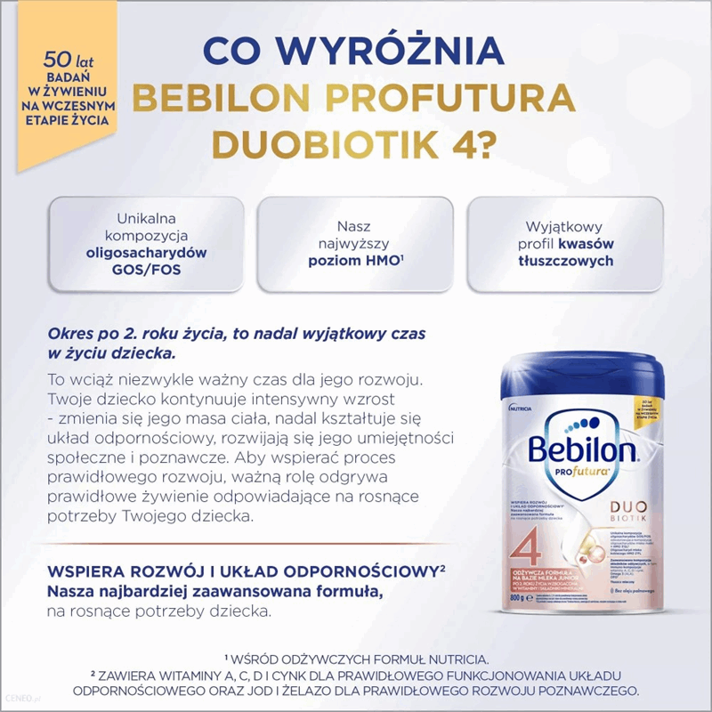 Bebilon Profutura Duo Biotik 4 formuła na bazie mleka po 2. roku, 800 g
