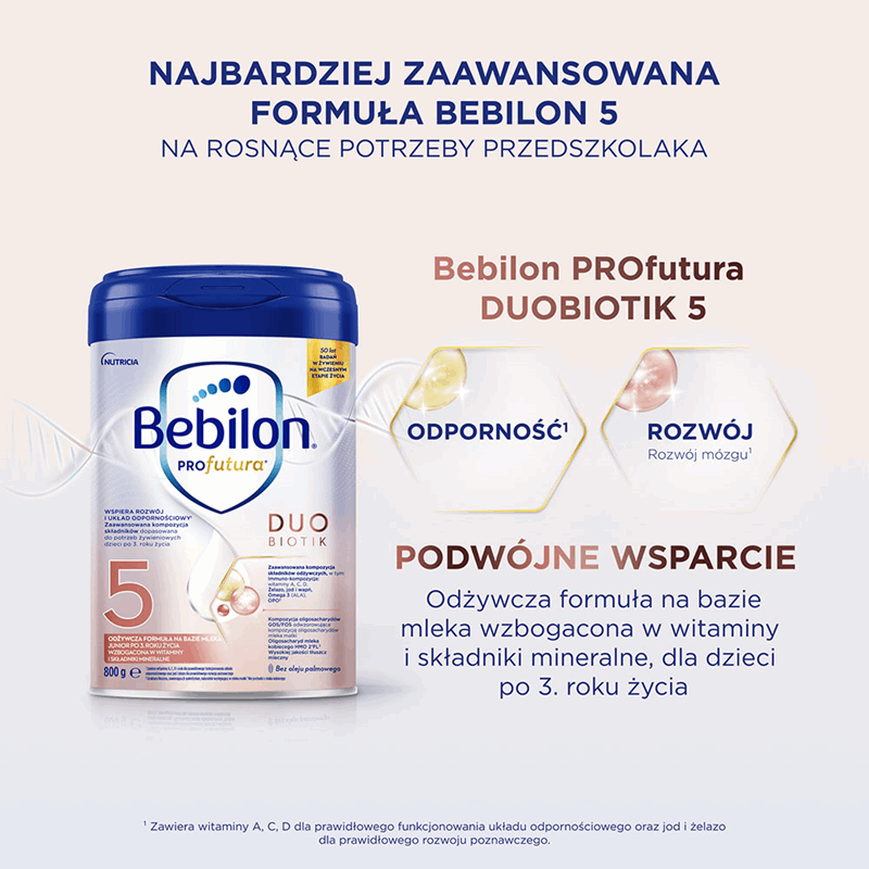 Bebilon Profutura Duo Biotik 5 formuła na bazie mleka Junior po 3. roku życia, 800g
