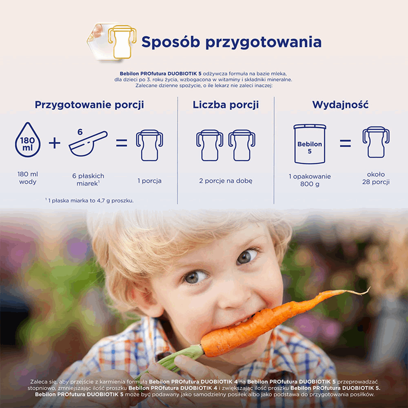 Bebilon Profutura Duo Biotik 5 formuła na bazie mleka Junior po 3. roku życia, 800g