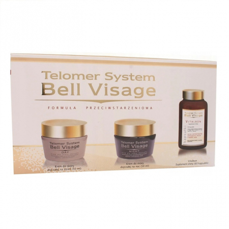 Bell Visage Telomer System Zestaw: krem na dzień, 50ml + krem na noc, 50ml + kapsułki, 60 szt.