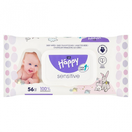 BELLA BABY HAPPY Chusteczki nasączane ALOES 56 szt.