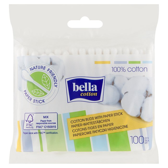 BELLA COTTON Patyczki higieniczne (folia) 100 szt.