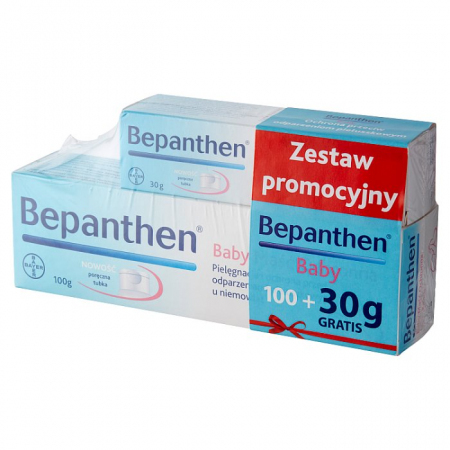 Bepanthen Baby maść ochronna przeciw odparzeniom zestaw, 100 g + 30 g