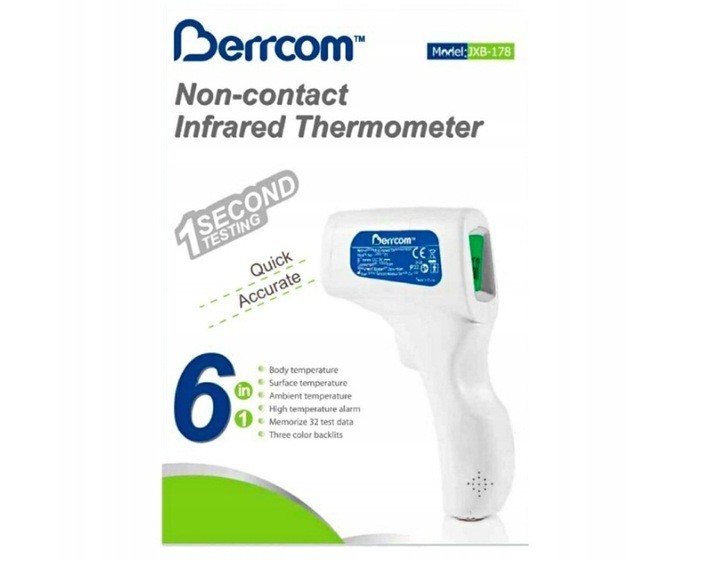 BERRCOM JXB-178 Termometr bezdotykowy na podczerwień 1 szt.
