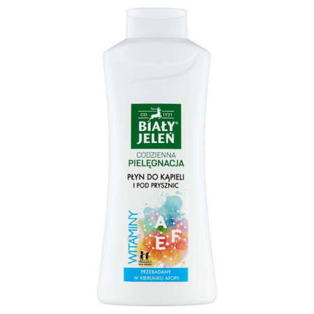 BIAŁY JELEŃ płyn do kąpieli i pod prysznic z witaminami A E F 750ml