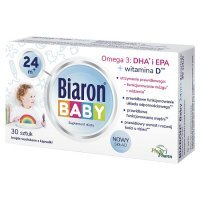 Biaron Baby 24 m+ twist-off krople wyciskane z kapsułki, 30 szt.