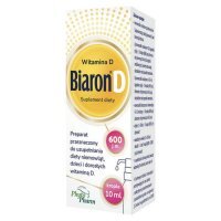 Biaron D 600 j.m. krople z witaminą D dla niemowląt, dzieci i dorosłych, 10 ml