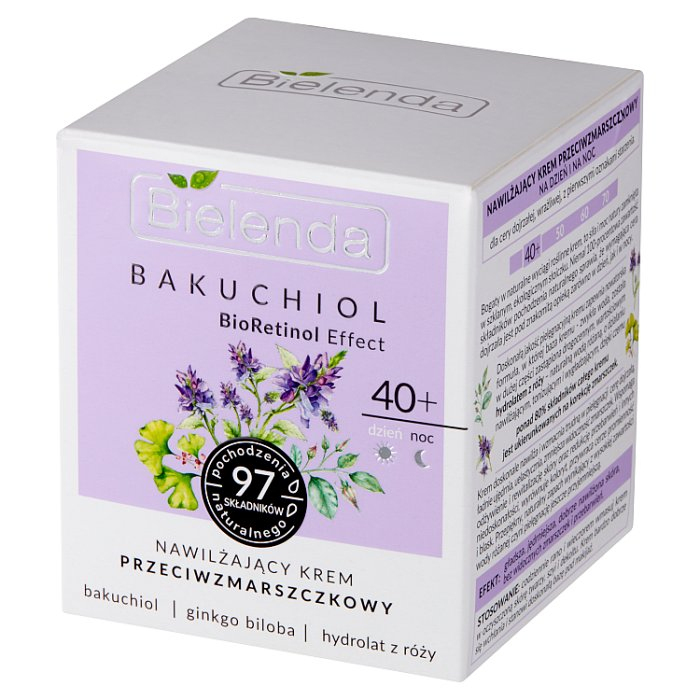 Bielenda Bakuchiol Bioretinol krem przeciwzmarszczkowy 40+ dzień/noc, 50 ml