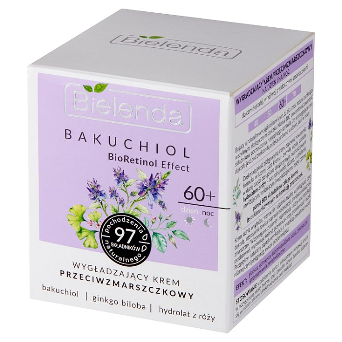 Bielenda Bakuchiol Bioretinol Krem Wygładzający 60+, 50 ml