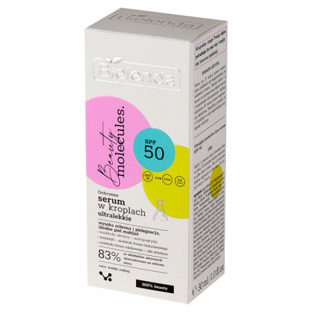 BIELENDA BEAUTY MOLECULES Ochronne ultralekkie serum w kroplach SPF50 30 ml