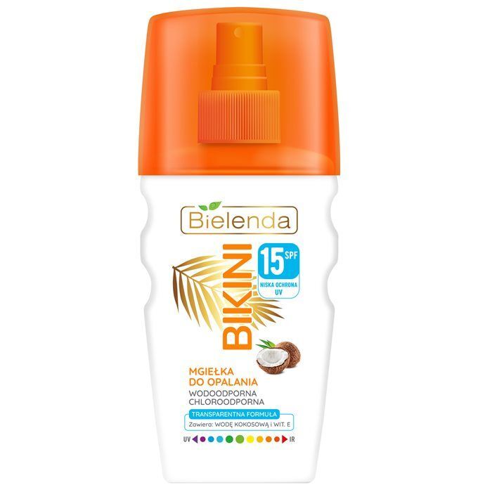 BIELENDA BIKINI Kokosowa mgiełka do opalania twarz+włosy SPF15 150ml