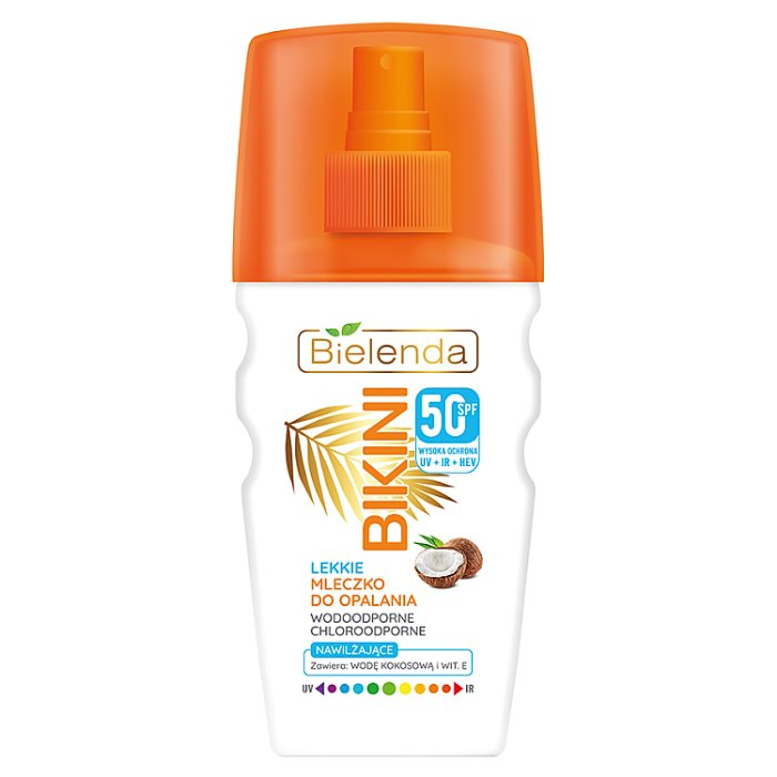 BIELENDA BIKINI Lekkie kokosowe mleczko do opalania w sprayu SPF50 150ml