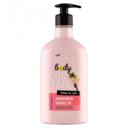 BIELENDA BODY COCTAIL Nawilżający balsam do ciała RABARBAR + WANILIA 400 ml