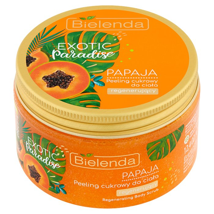 BIELENDA EXOTIC PARADISE Peeling cukrowy do ciała, regenerujący PAPAJA 350 ml