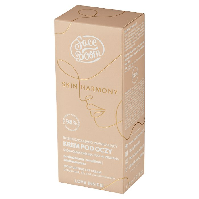 BIELENDA FaceBoom Skin Harmony Rozpieszczająco-nawilżający krem pod oczy 15 ml