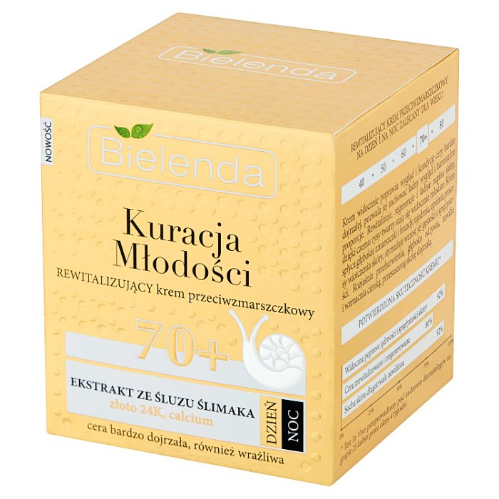 Bielenda Kuracja Młodości krem do twarzy przeciwzmarszczkowy 70+, 50 ml