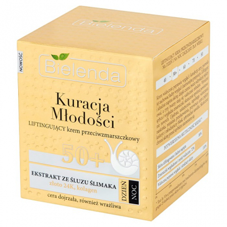 BIELENDA KURACJA MŁODOŚCI Liftingujący krem przeciwzmarszczkowy 50+ dzień/ noc 50 ml
